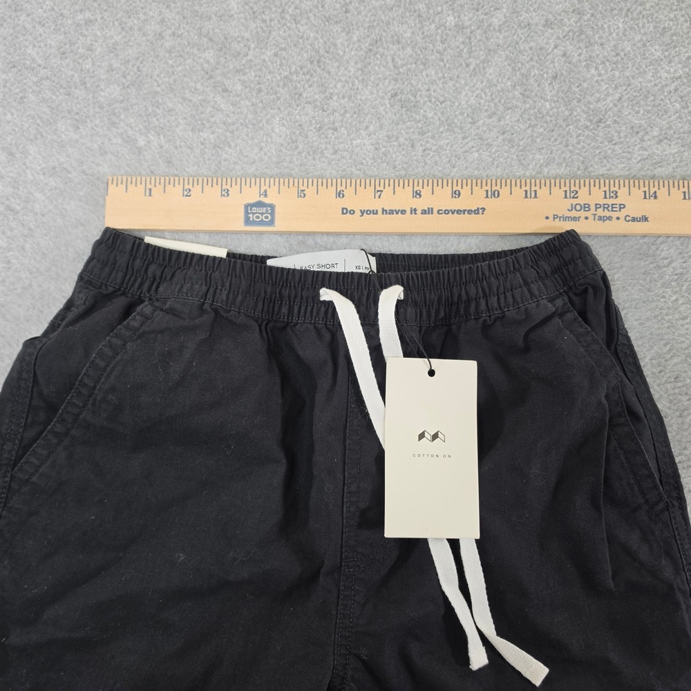 Cotton On Mens Easy Short Black Textured Elastic Waist Drawstring XS 361894-31 - Picture 5 of 6